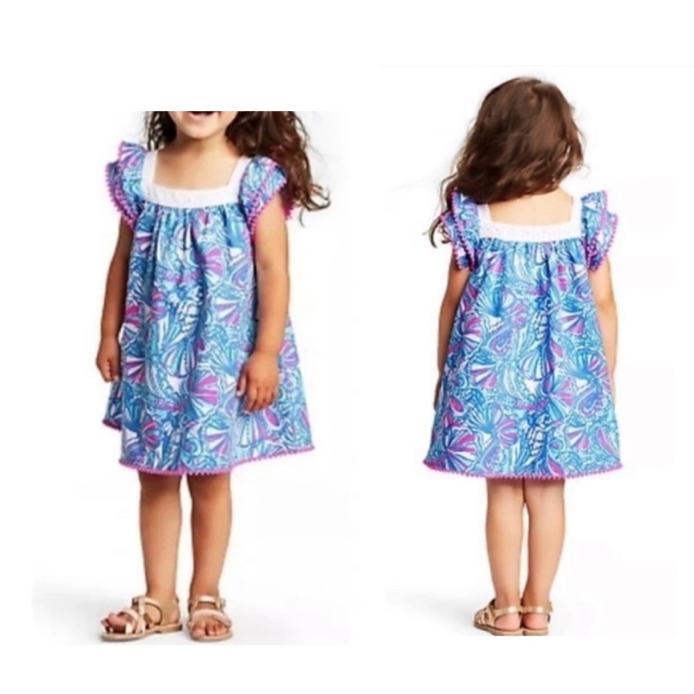 Lilly‎ Pulitzer My Fans  Print Dress Size 2T